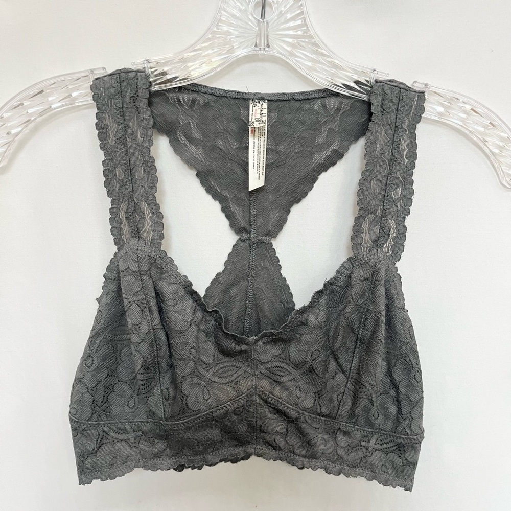 Free People Gray Lace Bralette